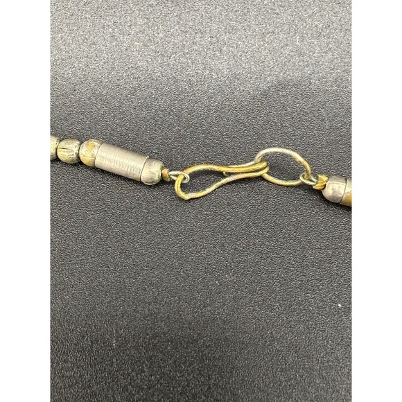 Vintage Tibetan Necklace‎ Earrings Set Green Orange Silver Tone Clip Ons 18" - Picture 5 of 16